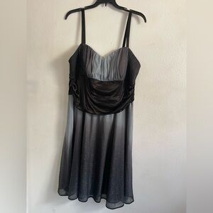 R&M Richards Black and Gray Mini Dress